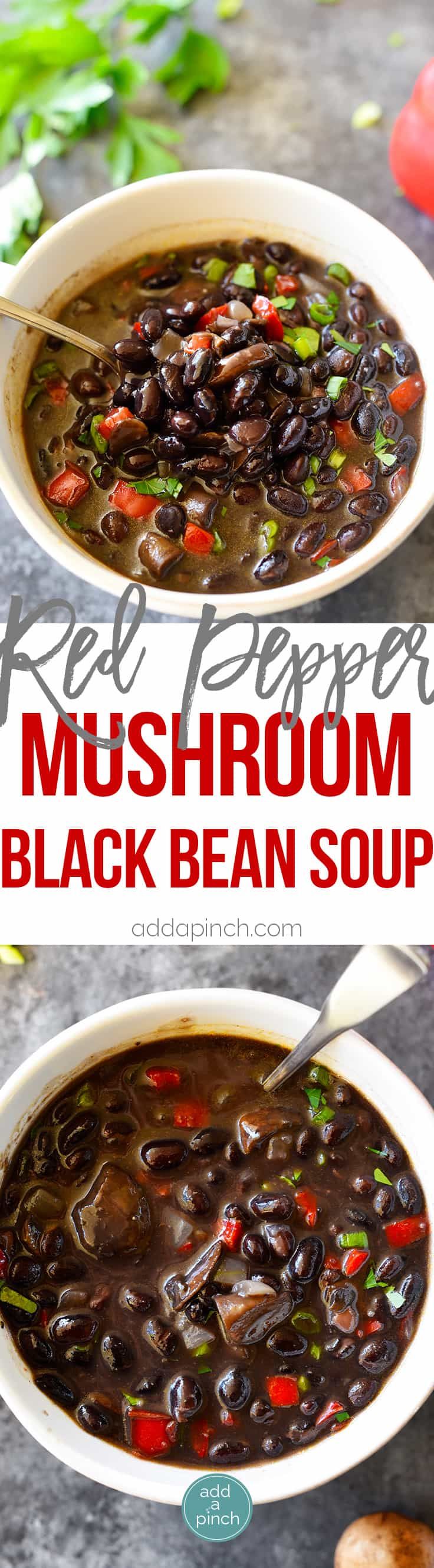 Quick Red Pepper Mushroom Black Bean Soup: 30-Minute Meal